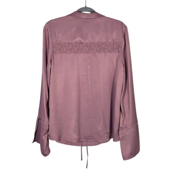 FREE PEOPLE  Lucia Two Piece Set Pink Satin Lace Bohemian Outfit Size Small NWOT - Picture 4 of 12